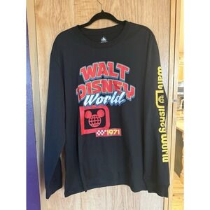 Walt Disney World 1971 Long Sleeve Racing T Shirt Mens Adult Size Large NWT